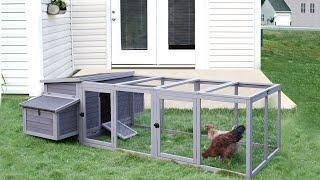 Aivituvin Large Hen House with Run for 4 6 Chickens AIR45