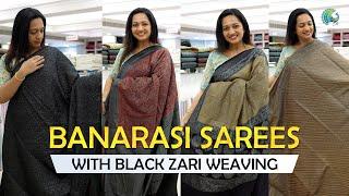 Beautiful Banarasi Sarees Designed With Finest Black Zari