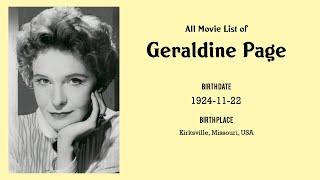 Geraldine Page Movies list Geraldine Page| Filmography of Geraldine Page