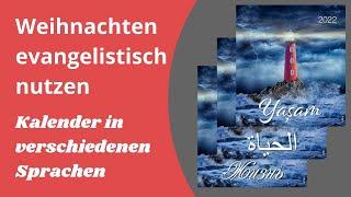 Ein Kalender in verschiedenen Sprachen | Weihachten evangelistisch nutzen