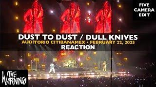 Musicians REACT to The Warning: DUST TO DUST - DULL KNIVES (Monterrey Feb 22 2025) 5 CAMERA EDIT