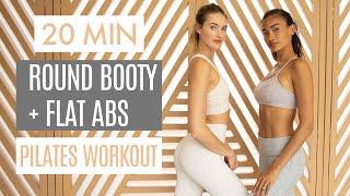 20 min Model Booty & Flat Abs Pilates workout | Resistance band w/ Kelly Gale