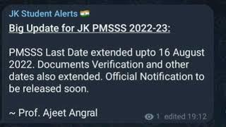 PMSSS 2022: Registration Date Extended | Documents Verification | Merit List & Calendar of Events