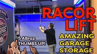 Racor Garage Ceiling Storage Rack Lift for DIY Garage Storage Solutions  | ABraz House |