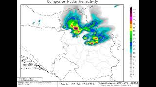 Kompozitna radarska reflektivnost - 25.06.2021