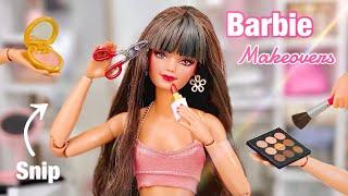 Quick Barbie Doll Makeovers! Fixing Up & Customizing Dolls #2