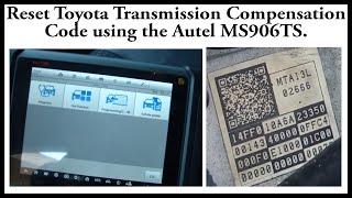 Toyota Shifting problem fixed by Resetting the Compensation Code using the Autel MS906 Scan Tool.