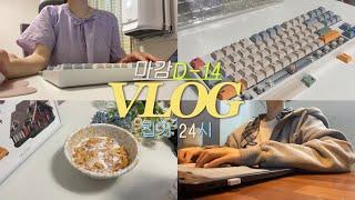 [vlog] 마감 D-14 웹소설 작가의 방구석 폐관수련, 래퍼 데뷔할 뻔한 썰 | 앱무무 키캡교체, 사오파오, 프리랜서 브이로그 (#134)