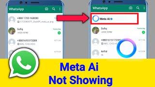 WhatsApp Meta Ai not showing | How to get WhatsApp meta ai? New Update 2024