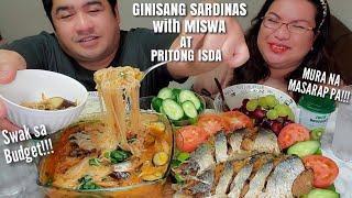 Filipino Food Mukbang / GINISANG SARDINAS with MISWA at PRITONG ISDA MUKBANG