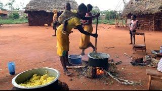 African Village Life #cooking Organic Village Food For Breakfast