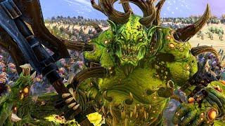 GREENSKINS vs NURGLE - TotalWar Warhammer 3 cinematic battle