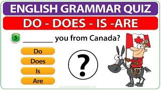 English Quiz | Questions with DO, DOES, IS and ARE | Learn English Grammar | Woodward English