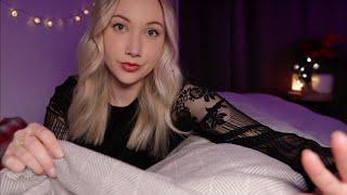 ASMR Tucking You In After A Holiday Party | Blanket Fluffing, Back Tickles, Crinkly Sounds 🪩