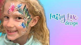 One-stroke Butterfly- three sizes FACE PAINT tutorial