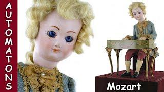 Sale of automatons and androids in our shop: Mozart automaton playing the piano by Jean Farkas.