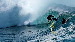 Surfer Nearly Gets Stabbed in the Face When Riding, Other Surfer Doesn't Know How to Duckdive