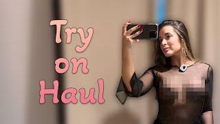 [4K] Transparent Clothing Haul | See-through Clothes Try-on Haul with Nina