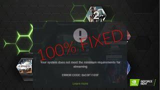 How to FIX GeForce NOW Error Code 0xC0F1103F (SYSTEM DOESN'T MEET THE REQUIREMENTS FOR STREAMING)