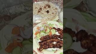 Tasty Kabab and domchi#enjoy#by cooking with saba