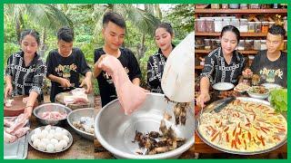 "Pork Belly Steamed Rice Crab Soup" Mommy Chef Sros cook 3 recipes in rainy day - Cooking with Sros