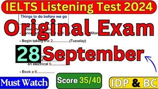 IELTS LISTENING TEST 19 SEPTEMBER 2024 WITH ANSWERS | IELTS | IDP & BC