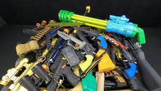 Box of Toy Guns And Rifles! Multi-Headed Machine Guns, Armory, Ammunition And Equipment