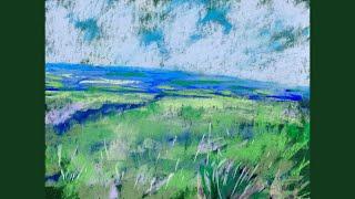 Impressionist soft pastel landscape