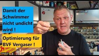 Simson BVF Vergaser Optimierung / Undicher Messing Schwimmer + Einfacher Trick zum Düsen reinigen !