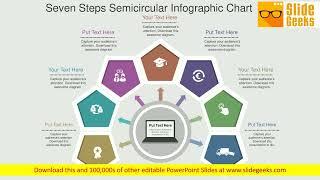 Seven Steps Semicircular Infographic Chart Powerpoint Template