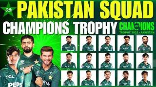 ICC Champions Trophy 2025 Pakistan Squad | Pakistan ICC Champions Trophy 2025 Squad