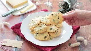 Biscuits sablés graine de courge et comté pour l'apéritif