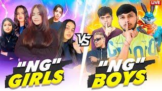 NG GIRLS  vs NG BOYS  FOR THE FIRST TIME EVER FT- SMOOTH444, TUFAN #nonstopgaming -free fire live
