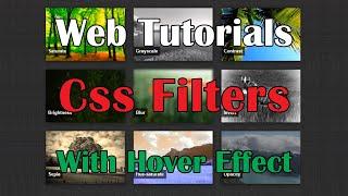 CSS Image hover effects with CSS3 filters ( CSS3 &  HTML Tutorials )