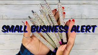 LAUNCHING MY SMALL BLING BUSINESS!!!!! | CASH STUFFING GOALS | INK JOY BLING PENS | BLACK N BLUE