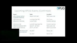 IXPUG Organizer Live Stream