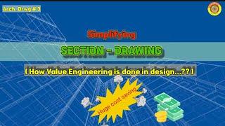 Section Drawing of a Building// Architecture Drawing # value engineering#vimutti #civilengineering