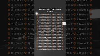 Initials that Loves each other #initials #crush #foryou #viral #fypシ