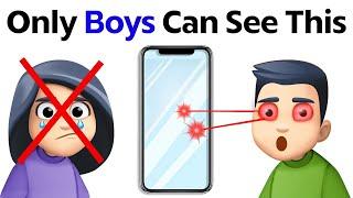 Only boys can see something in this phone...