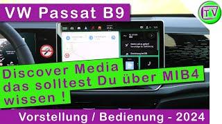 Discover Media Infotainmentsystem MIB4 im VW Passat B9 2024