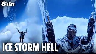 Terrifying vortex sucks frozen paraglider 5 MILES into sky