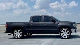 GMC Sierra leveled on 24 inch Denali replica wheels with Fullway tires