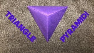 ORIGAMI PAPER TRIANGLE PYRAMID. How to make a paper triangular pyramid.