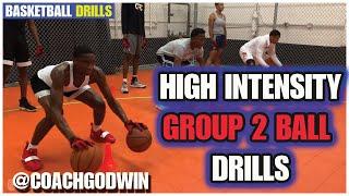 High Intensity Group 2 Ball Drills | @CoachGodwin