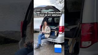 Easy DIY Minivan Camping with the Trunk Bunk Expanding Bed Platform!  #minicampers