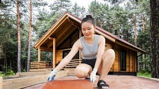 Build a Solid Log House, She is 𝑹𝑬𝑨𝑳𝑳𝒀 𝑨 𝑮𝑶𝑶𝑫 Carpenter ! Dream of Building a New Life.