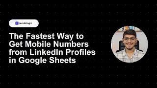 Quickly Find Anyone's Mobile Number Using Google Sheets & Leadmagic