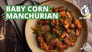 Baby Corn Manchurian Recipe | Restaurant Style Baby Corn Manchurian | Indo-Chinese Recipes | Cookd