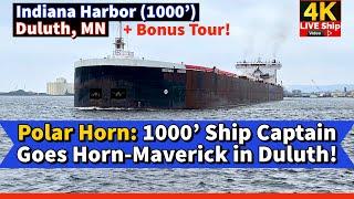 ️Polar Horn: 1000' Ship Captain Goes Horn-Maverick in Duluth!