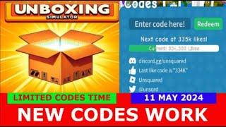 *NEW CODES MAY 11, 2024* [5 YEARS] Unboxing Simulator ROBLOX | ALL CODES